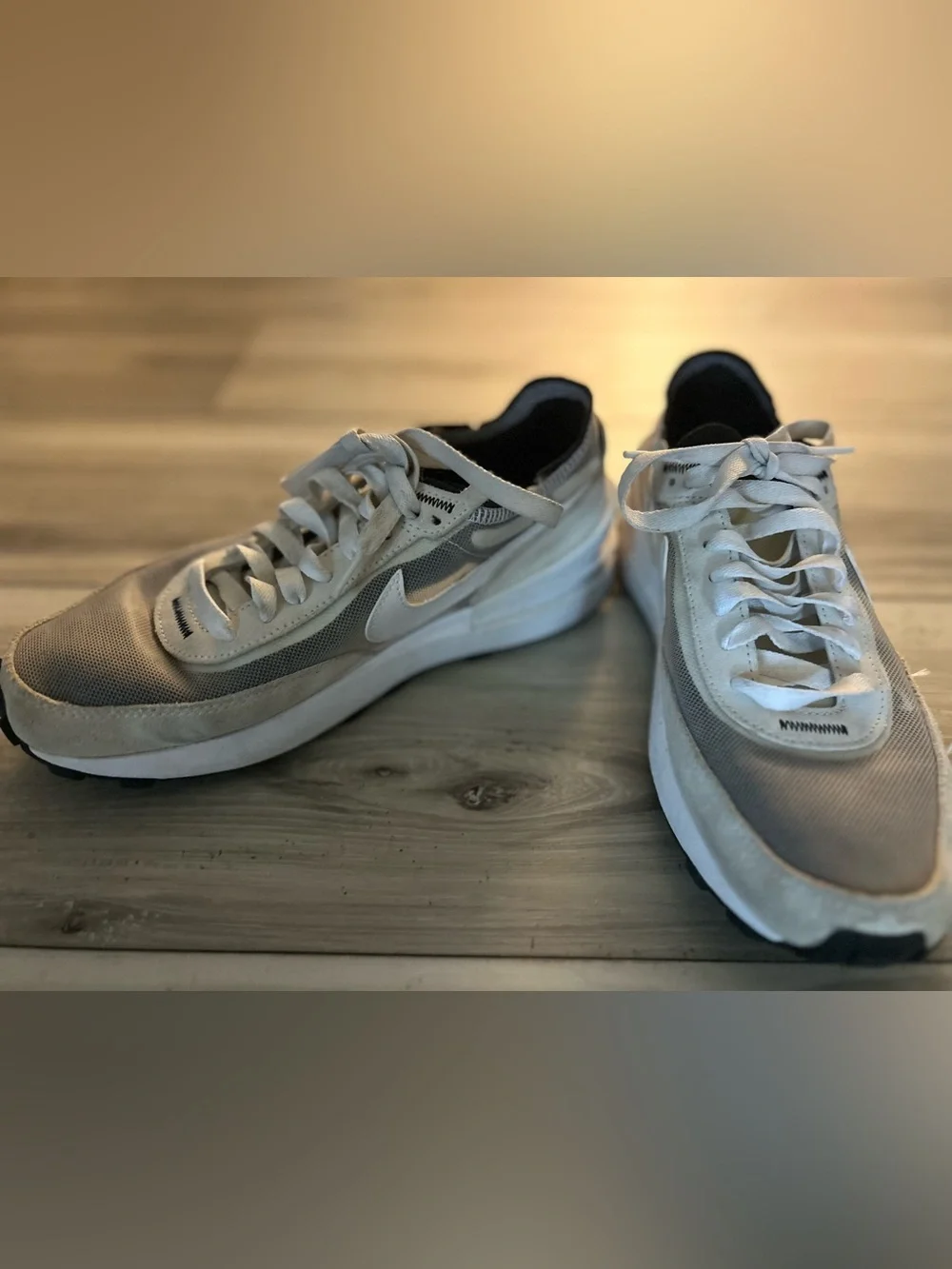 Nike Waffle One Gray White Mesh Running Sneakers Women’s Size 6